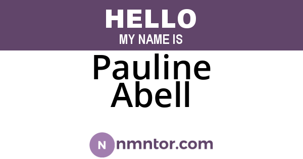 Pauline Abell
