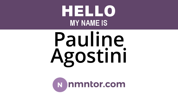 Pauline Agostini