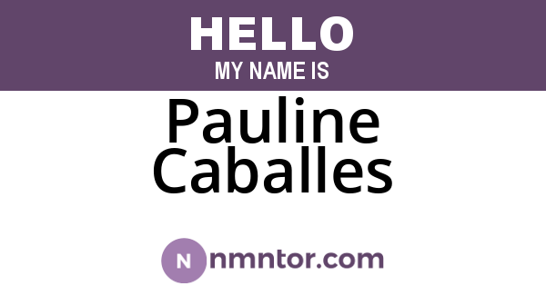 Pauline Caballes