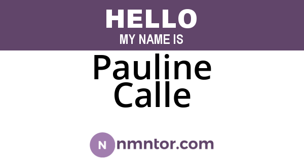 Pauline Calle