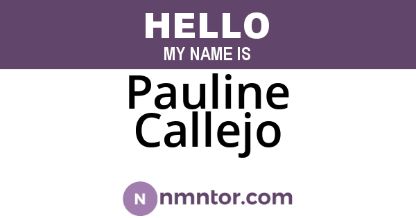 Pauline Callejo