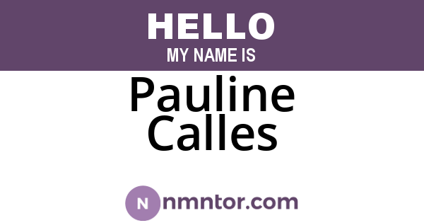 Pauline Calles