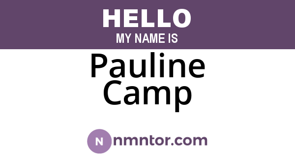 Pauline Camp