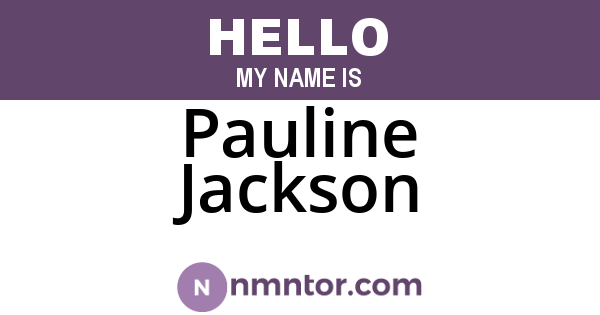 Pauline Jackson