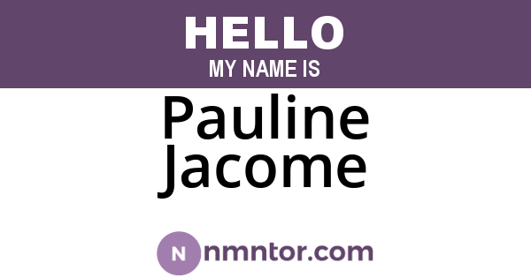 Pauline Jacome