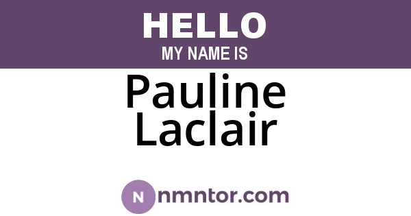 Pauline Laclair