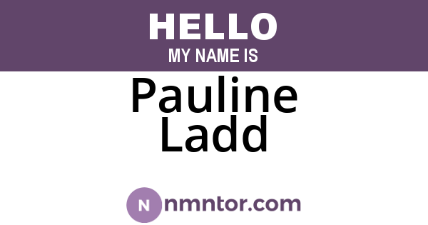 Pauline Ladd