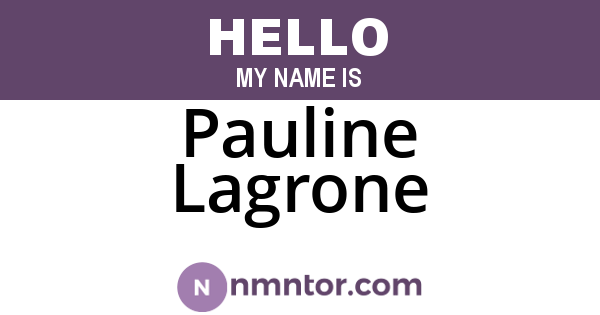 Pauline Lagrone