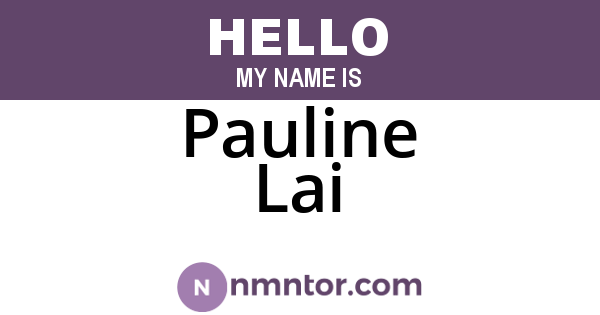 Pauline Lai