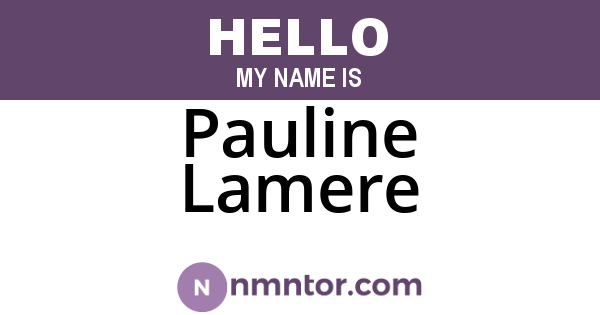 Pauline Lamere