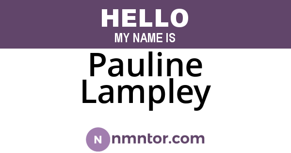Pauline Lampley