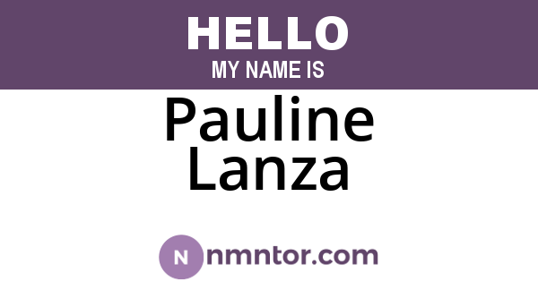 Pauline Lanza