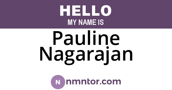 Pauline Nagarajan