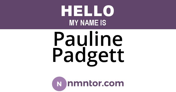 Pauline Padgett