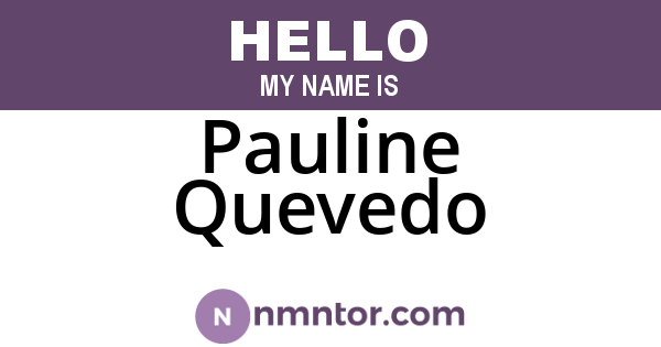 Pauline Quevedo