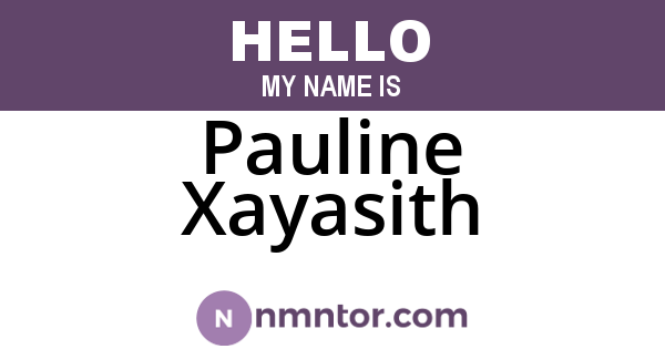 Pauline Xayasith