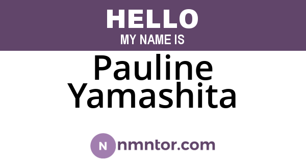 Pauline Yamashita