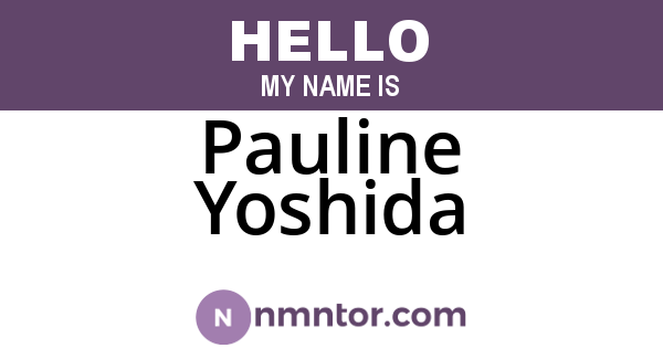 Pauline Yoshida