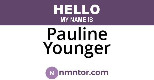 Pauline Younger