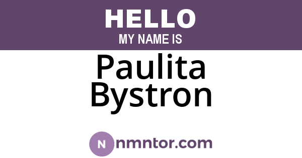 Paulita Bystron