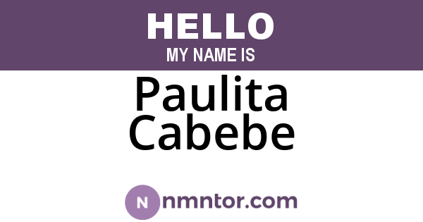Paulita Cabebe