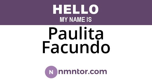 Paulita Facundo