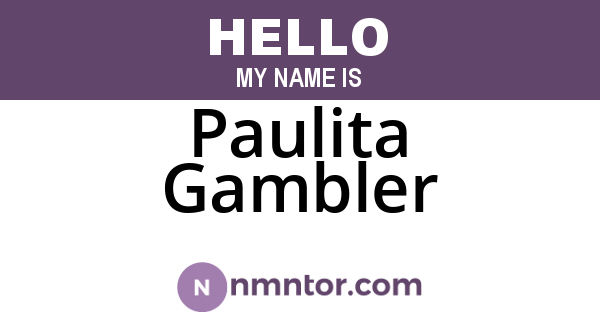 Paulita Gambler