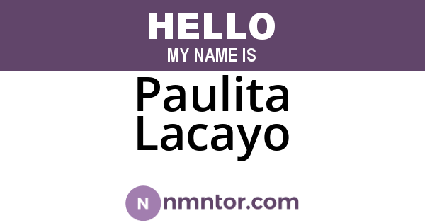 Paulita Lacayo
