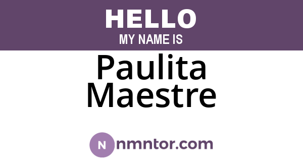 Paulita Maestre