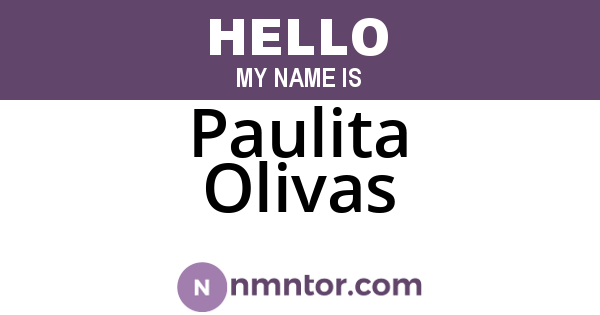 Paulita Olivas