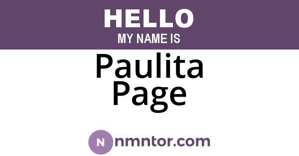 Paulita Page
