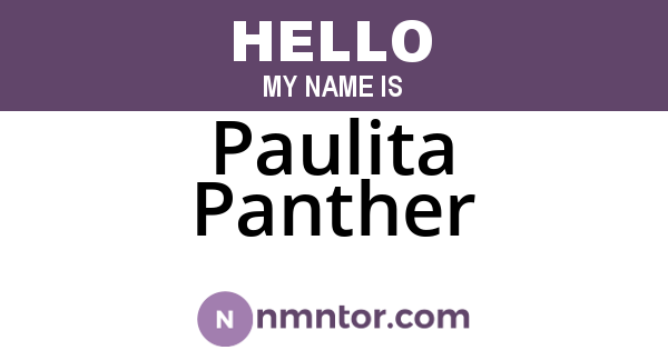 Paulita Panther