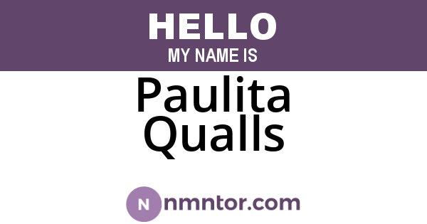 Paulita Qualls