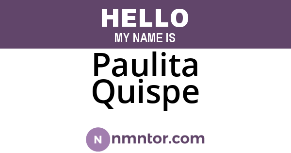 Paulita Quispe