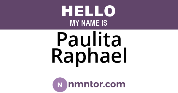 Paulita Raphael