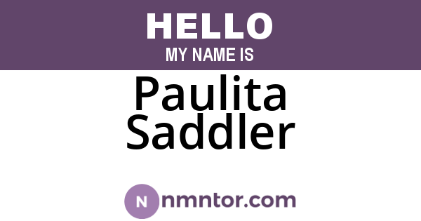 Paulita Saddler