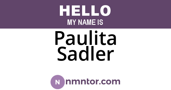 Paulita Sadler