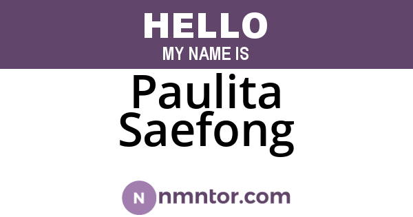 Paulita Saefong