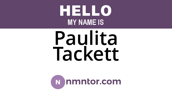 Paulita Tackett