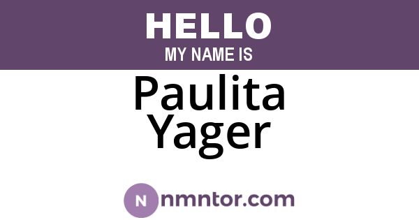 Paulita Yager