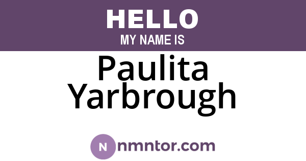 Paulita Yarbrough