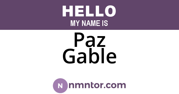 Paz Gable