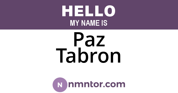 Paz Tabron