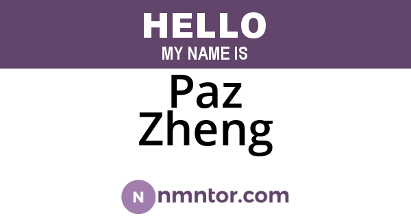 Paz Zheng