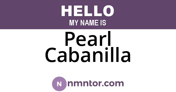Pearl Cabanilla