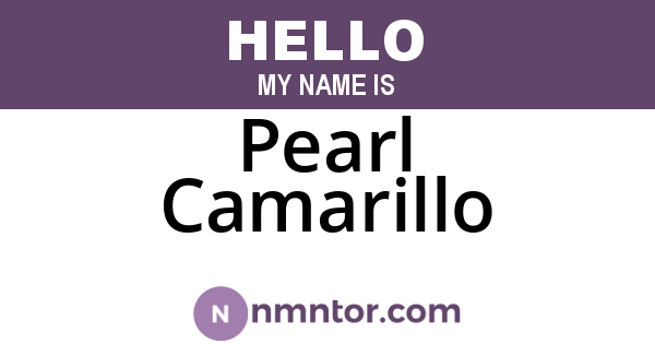 Pearl Camarillo