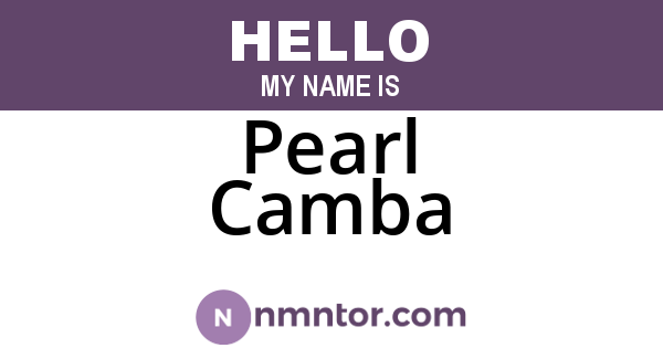 Pearl Camba