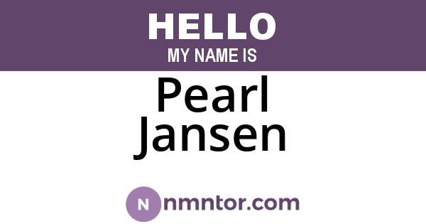 Pearl Jansen