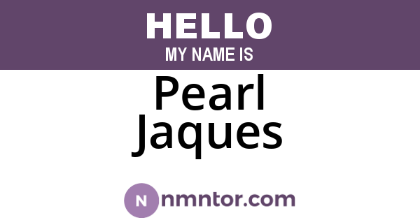 Pearl Jaques