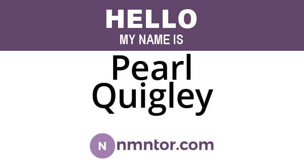 Pearl Quigley